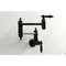 Kingston Brass KS3100PKL Duchess Wall Mount Pot Filler, Matte Black KS3100PKL - alternate 2